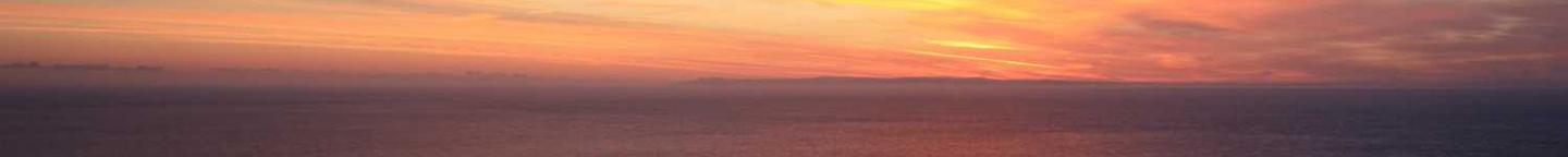 Sunset over the water